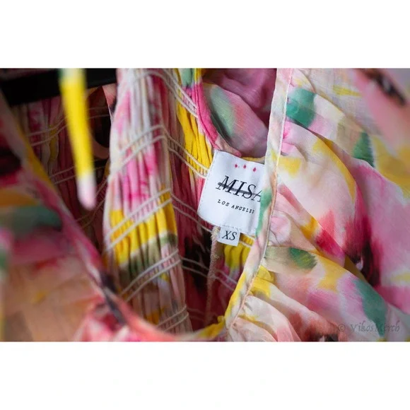 Anthropologie MISA Reversible Ruffled Dress XS NEW